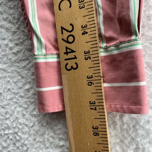 American Eagle Button Up Shirt Mens XL X-Large‎ Muscle Fit Preppy Striped Retro - Picture 11 of 13